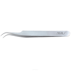 Domix, Изогнутый пинцет для дизайна ногтей и наращивания ресниц, матовое покрытие, размер 4.5" 11,5 см 1200-01 Mars
