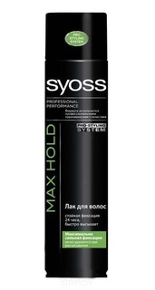 Domix, Лак для волос Максимально сильной фиксации мини Salon Control-System Max Hold, 400 мл Syoss