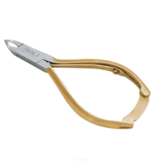 Domix, Кусачки для ногтей с замком, одинарная пружина, золотое покрытие, 5048, лезвие 7 мм, размер 4" 10.15 см Mars