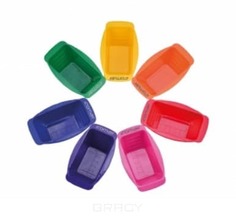 Comair, Набор из 7 пластмассовых мисочек для окрашивания Rainbow mini, 130 мл