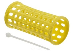 Domix, Бигуди пластиковые 30 мм желтые, 10 шт./уп. Sibel