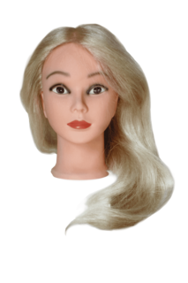 OLLIN, Голова учебная Блондин длина волос 45/50см, 100% натуральные волосы, штатив в комплекте