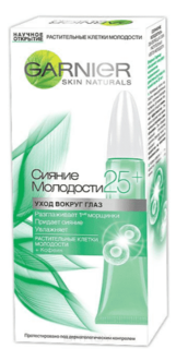 Domix, Крем вокруг глаз Skin Naturals Сияние молодости 25+, 15 мл Garnier