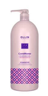 Domix, Кондиционер для нарощенных волос с маслом белого винограда Silk Touch, 1 л Ollin Professional