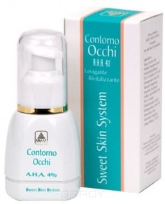 Sweet Skin System, Гель-контур для глаз разглаживающий Contorno Occhi AHA 4% Свит Скин Систем