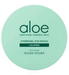 Domix, Aloe Soothing Essence 80% Hydrogel Eye Patch Calming Гидрогелевые патчи для глаз Алоэ, успокаивающие, 1,4г*60 шт Холика Холика Holika Holika