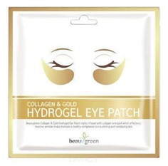 Domix, Патчи для глаз гидрогелевые с коллагеном и коллоидным золотом Collagen Gold Hydrogel Eye Patch, 60х4 г Beauu Green