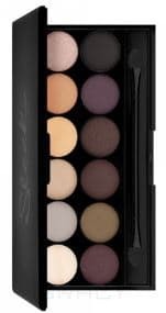 Domix, Тени для век в палетке Eyeshadow Palette I-Divine, 12 тонов (13 видов) тон AU Naturel 601 Sleek Make Up