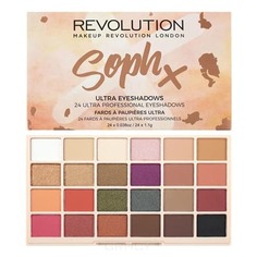 Domix, Палетка теней для век Soph X Eyeshadow Palette, 24 оттенка Make Up Revolution