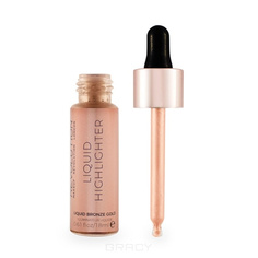 Domix, Хайлайтер жидкий для лица Liquid Highlighter, 18 мл (12 оттенков) Liquid Bronze Gold Make Up Revolution