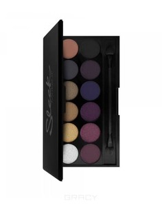 Domix, Тени для век в палетке Eyeshadow Palette I-Divine, 12 тонов (13 видов) тон Vintage Romance Sleek Make Up