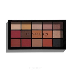 Domix, Палетка теней для век Re-loaded Palette, 15 оттенков (6 вариантов) Iconic Vitality Make Up Revolution