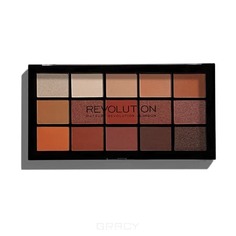 Domix, Палетка теней для век Re-loaded Palette, 15 оттенков (6 вариантов) Iconic Fever Make Up Revolution