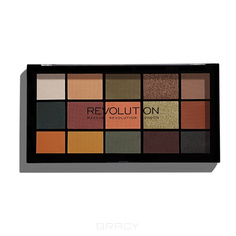 Domix, Палетка теней для век Re-loaded Palette, 15 оттенков (6 вариантов) Iconic Division Make Up Revolution