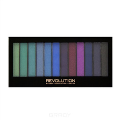 Domix, Палетка теней для век Redemption Palette, 12 оттенков (4 варианта), Mermaids vs Unicorns Make Up Revolution