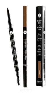 Domix, Ультратонкий карандаш для бровей Super Slim Eye Brow Pencil (3 тона), 1 шт, Pecan Absolute New York