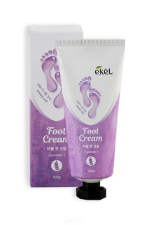 Ekel, Foot Cream Lavender Успокаивающий крем для ног с лавандой, 100 мл