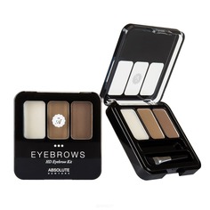 Domix, Набор теней для бровей HD Eyebrow Kit (5 видов), 1 шт, Brunette Absolute New York