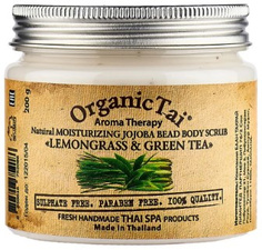 Domix, Скраб для тела Aroma Therapy Natural Moisturizing Jojoba Bead Body Scrab "Lemongrass & Green Tea", 200 гр Organic Tai