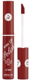 Domix, Помада-блеск для губ Lip Polish с насыщенным цветом (15 тонов) Deep Red Absolute New York