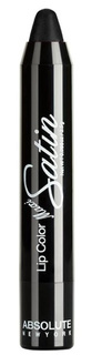 Domix, Помада-карандаш для губ Maxi Satin Lip Crayon (15 тонов) Black Absolute New York