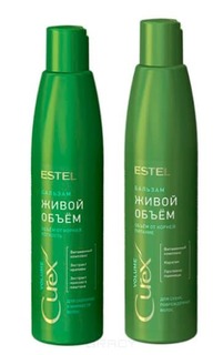 Estel, Curex Volume Набор Живой объем для сухих волос Эстель (шампунь, бальзам), 300/250 мл