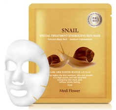 Domix, Интенсивно омолаживающая маска с экстрактом муцина улитки Special Treatment Energizing Mask Pack Snail, 25 мл Medi Flower