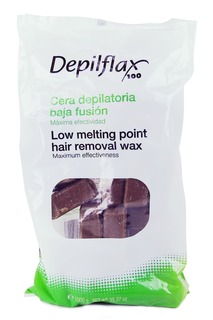 Domix, Воск горячий в дисках Шоколад для любого типа волос, 1 кг Depilflax