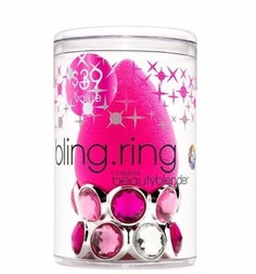 BeautyBlender, Спонж для макияжа розовый на подставке в форме кольца Bling Ring