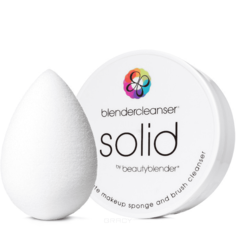 BeautyBlender, Набор косметический спонж белый Pure + мыло Blendercleanser Solid