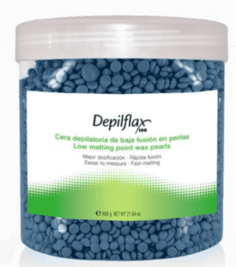 Domix, Воск горячий в гранулах Азуленовый EXTRA с успокаивающим эффектом, 600 гр Depilflax