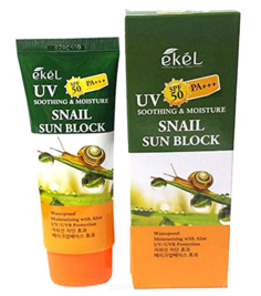 Ekel, Snail Sun Block SPF 50/PA+++ Солнцезащитный крем для лица и тела с улиточным муцином, 70 мл