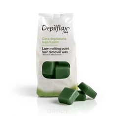 Domix, Воск горячий в дисках Зеленый для любого типа волос, 1 кг Depilflax