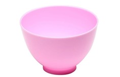 Domix, Мисочка пластиковая (мягкая) средняя M, диаметр 10,5 см, высота 7 см, (2 цвета), Розовая, 1 шт Igrobeauty
