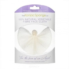 The Konjac Sponge Co, Спонж конняку для лица и тела в виде ангела Angel Cloth без добавок ультрамягкий