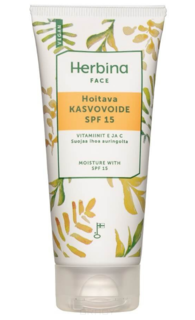 Domix, Защитный крем для лица увлажнение SPF 15, 50 мл Herbina