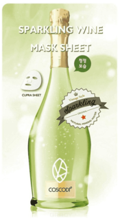 Domix, Тканевая маска с эффектом смягчения и успокоения Sparkling Wine Mask Sheet Green Coscodi