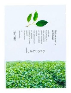 Domix, Тканевая маска для лица с экстрактом зеленого чая Nature Source Cell Mmask Tea Tree, 25 гр L'arvore