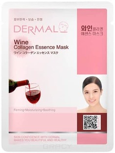 Domix, Тканевая маска экстракт вина и коллаген Wine Collagen Essence Mask, 23 мл Dermal