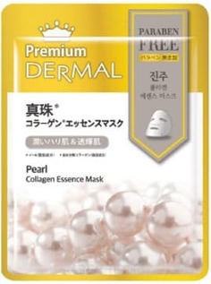 Domix, Тканевая маска жемчуг Premium Pearl Collagen Essence Mask, 23 мл Dermal