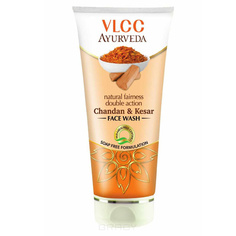 Domix, Гель для умывания двойного действия Ayurveda Chandan & Kesar Face Wash, 100 мл Vlcc