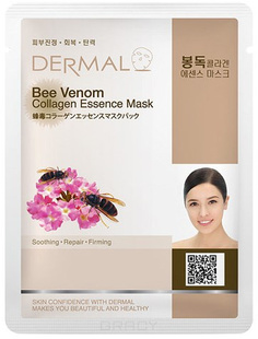 Domix, Тканевая маска пчелиный яд и коллаген Bee Venom Collagen Essence Mask, 23 мл Dermal