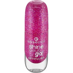 Domix, Лак для ногтей с эффектом геля Shine Last & Go, 8 мл (56 оттенков) №07, маджента с блестками Essence