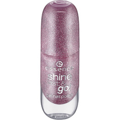 Domix, Лак для ногтей с эффектом геля Shine Last & Go, 8 мл (56 оттенков) №11, пурпурный с блестками Essence