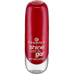 Domix, Лак для ногтей с эффектом геля Shine Last & Go, 8 мл (56 оттенков) №16, красный Essence
