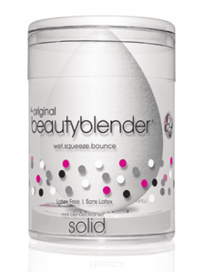 BeautyBlender, Набор косметический Beautyblender Pure + Blendercleanser Solid Mini Спонж белый + мини-мыло