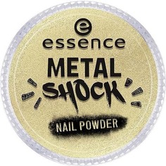 Domix, Эффектная пудра для ногтей Metal Shock Nail Powder, 9 гр (6 оттенков) №04, золотой Essence
