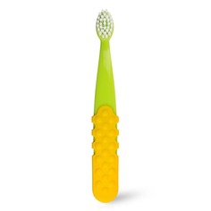 Radius, Щетка зубная детская Toothbrush Totz Plus для детей с 3 лет (очень мягкая) Зелено-желтая ручка