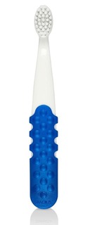 Radius, Щетка зубная детская Toothbrush Totz Plus для детей с 3 лет (очень мягкая) Бело-синяя ручка