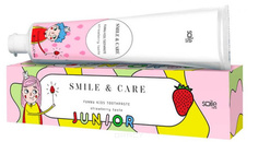 Smile Care, Детская зубная паста со вкусом клубники Funny Kids Toothpaste Strawberry, 30 мл